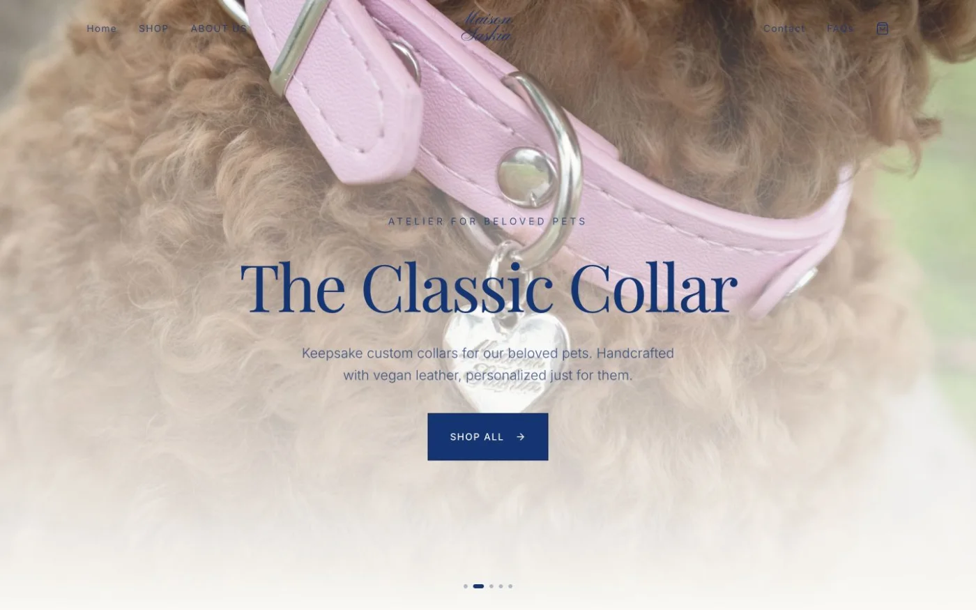 Maison Saskia website by Sibya